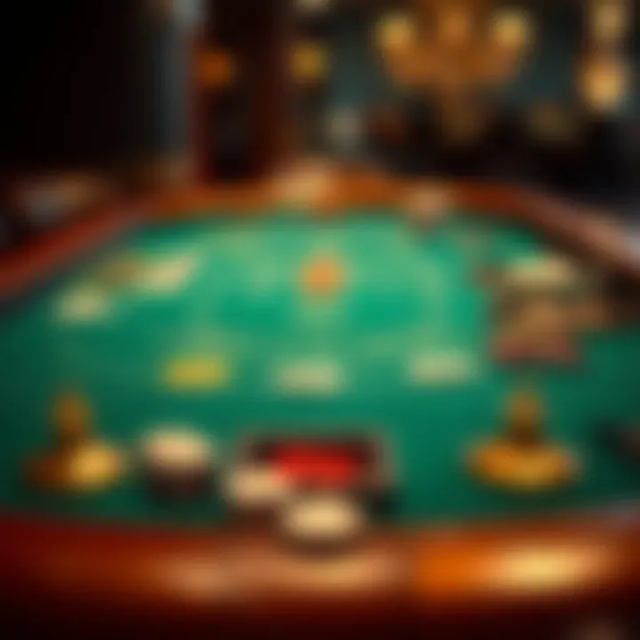 Blackjack table setup