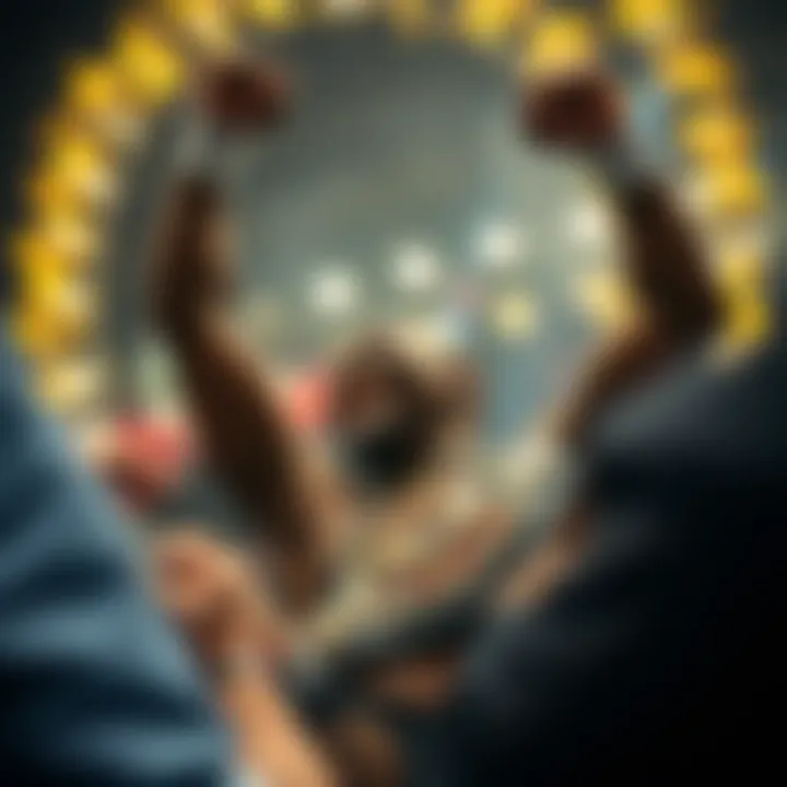 Adesanya celebrating a victory with his championship belt