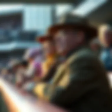Spectators Experiencing the Thrills of Grand National Spectators enjoying the excitement of the Grand National
