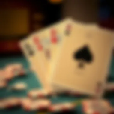 A close-up view of baccarat cards emphasizing their significance in the game.