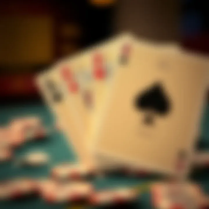 A close-up view of baccarat cards emphasizing their significance in the game.