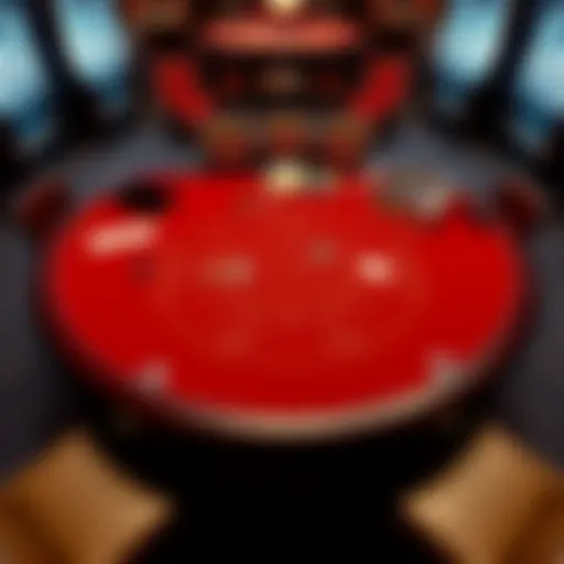 Baccarat Game Table Layout A detailed layout of a baccarat game table showcasing the betting options.