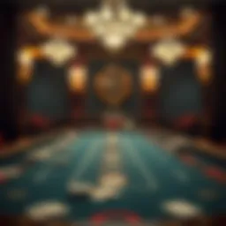 Strategic Baccarat Game Table with Cards