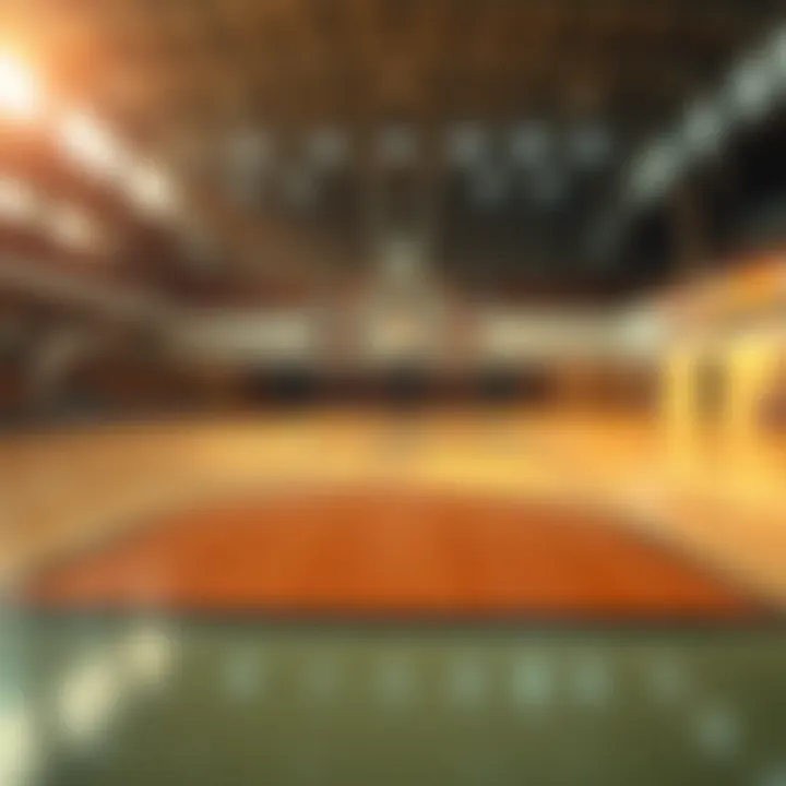 A basketball court highlighting key player strategies