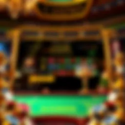 A captivating view of a luxurious online casino interface.