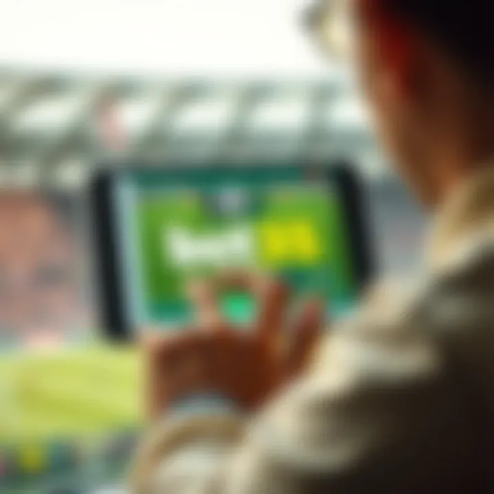 Navigating bet365 Apk Features User navigating through bet365 apk features