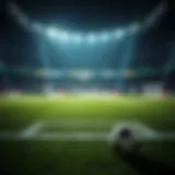 A strategic view of a football pitch illustrating betting strategies