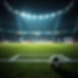 A strategic view of a football pitch illustrating betting strategies