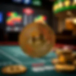 Digital representation of Bitcoin in gambling