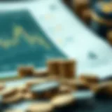 Visual representation of dividend yield calculation