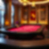 A vibrant game table showcasing Evolution Lightning Baccarat.