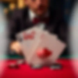 An intricate representation of a flush hand in poker.