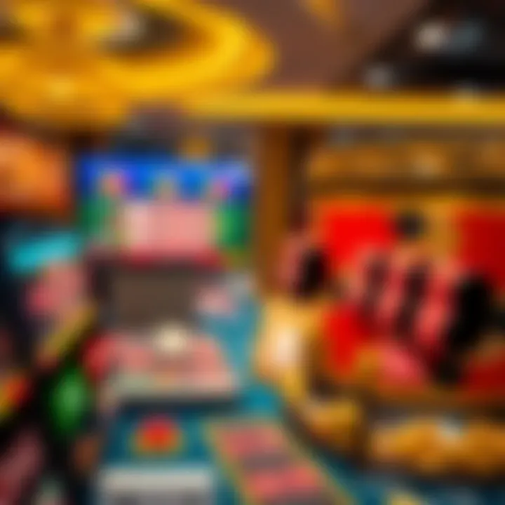 Conceptual illustration of online casino games