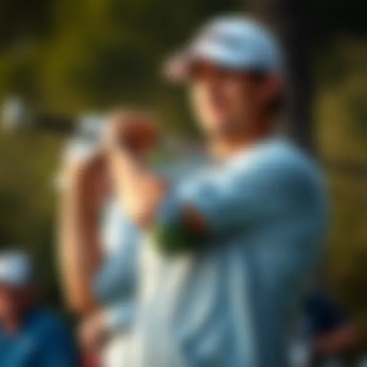 A Golfer's Performance at the US Open Golfer in action at the US Open