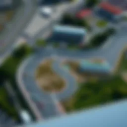 Aerial view of Hungaroring circuit showcasing the unique track layout