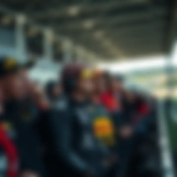 Enthusiastic Crowd at a Race Spectators enjoying a thrilling motorsport event at Hungaroring