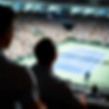 Insightful view of a live tennis match being streamed online