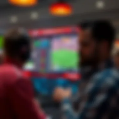 Interactive interface of a live betting platform