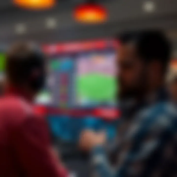 Interactive interface of a live betting platform