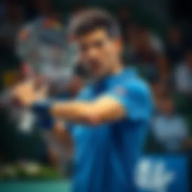 Novak Djokovic showcasing his unique playing style