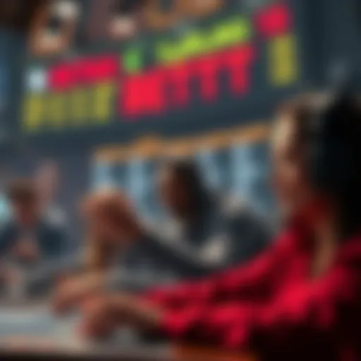 The Thrill of Online Betting A dynamic illustration showcasing the excitement of online betting