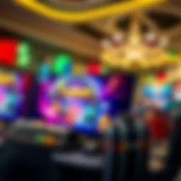 Online casino bonus concept with vibrant graphics