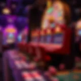 A digital representation of various online gambling games