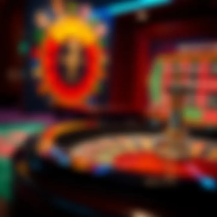 A captivating online roulette game interface displaying vibrant colors and interactive elements.