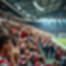 Stadium filled with enthusiastic fans during an overseas sports event