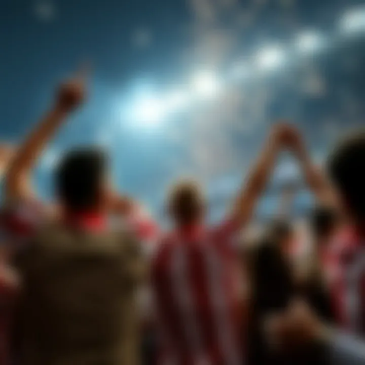 Fans Celebrating a Pivotal Win Fans celebrating a pivotal win