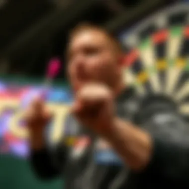 Skillful Players of Premier League Darts Key players in Premier League Darts demonstrating skill
