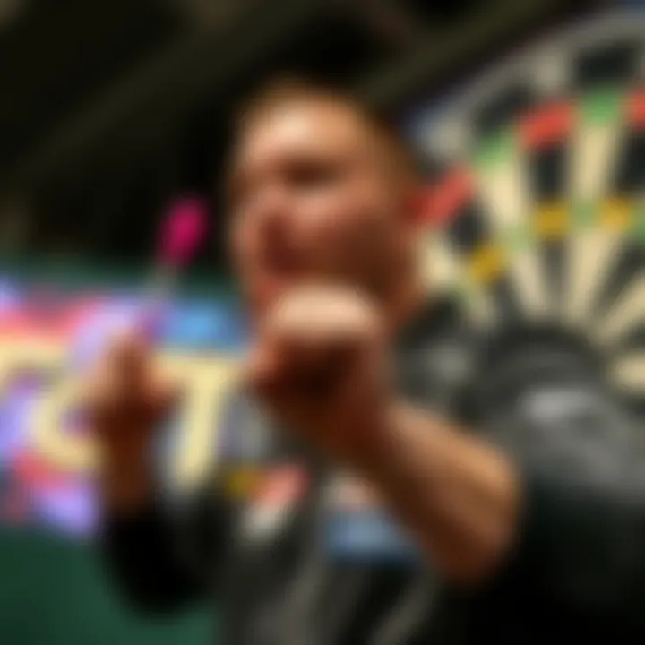 Skillful Players of Premier League Darts Key players in Premier League Darts demonstrating skill