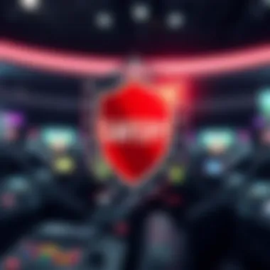 Safety in Online Gaming Digital shield symbolizing safety in online gaming