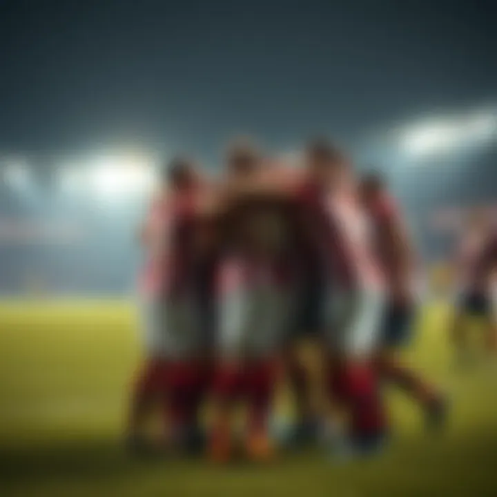 Team celebration after a match