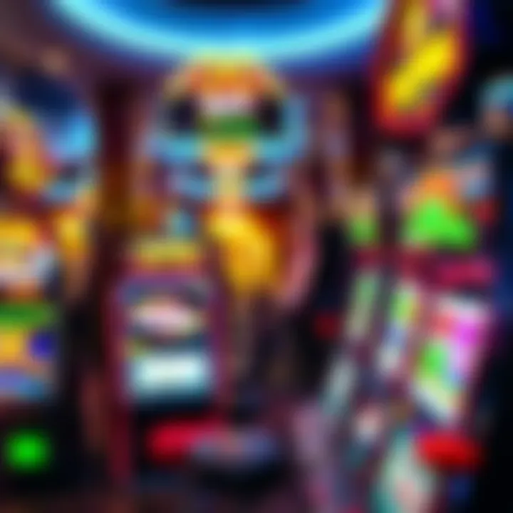 Variety of slot machines with vibrant designs