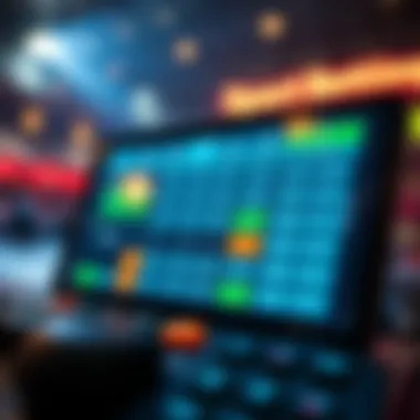 Sports Betting Calculator Interface Visual representation of a sports betting calculator interface