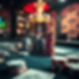 An elegant gaming table with chips and cards