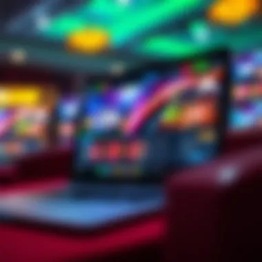 The Dynamic World of Online Casinos A vibrant online casino interface displayed on a laptop