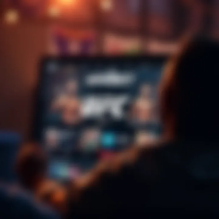 User interface of Unibet for UFC events